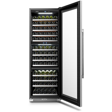 143 BOTTLE TRIPLE ZONE WINE COOLER - LANBOPRO LP168T - Lanbo Appliances - Wine Fridge Pros