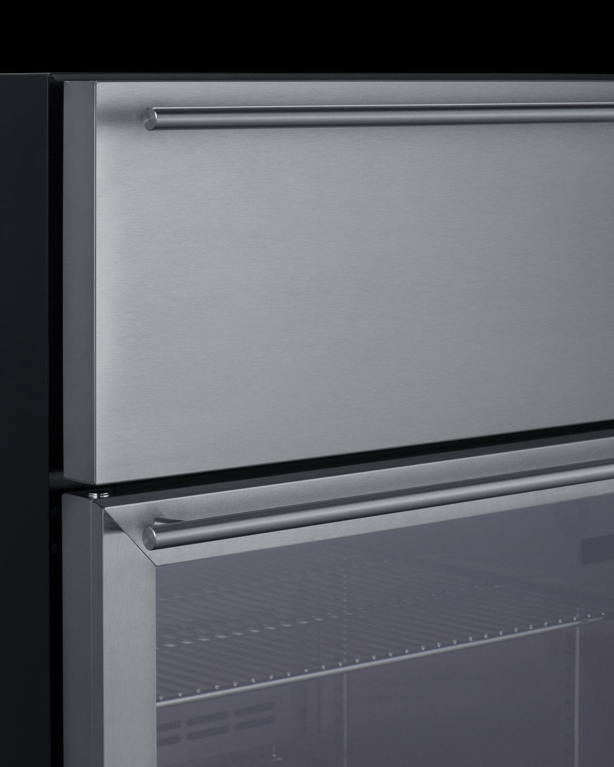 24" Wide Built-In Commercial Beverage Refrigerator With Top Drawer  - Summit SCR615TD - Summit - Wine Fridge Pros