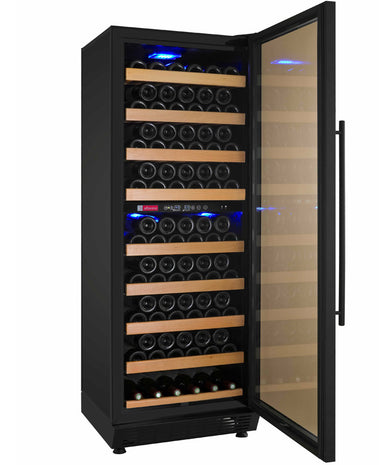 24" Wide Vite II Tru-Vino 99 Bottle Dual Zone Black Right Hinge Wine Refrigerator - Allavino YHWR99-2BR20 - Allavino - Wine Fridge Pros