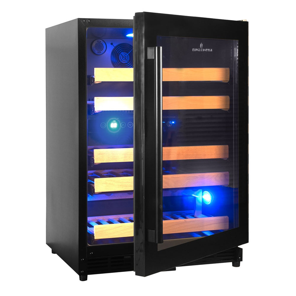 44 Bottles 24 Inch Under Counter Dual Zone Wine Cooler Drinks - KingsBottle KBU50DX - KingsBottle - Wine Fridge Pros