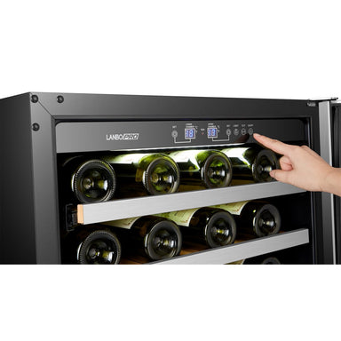 44 BOTTLE DUAL ZONE WINE COOLER - LANBOPRO LP54D - Lanbo Appliances - Wine Fridge Pros