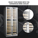 LUXURY 287 BOTTLES DUAL DOOR WINE COOLER - LANBO LW328DD - Lanbo Appliances - Wine Fridge Pros