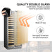 LUXURY 287 BOTTLES DUAL DOOR WINE COOLER - LANBO LW328DD - Lanbo Appliances - Wine Fridge Pros