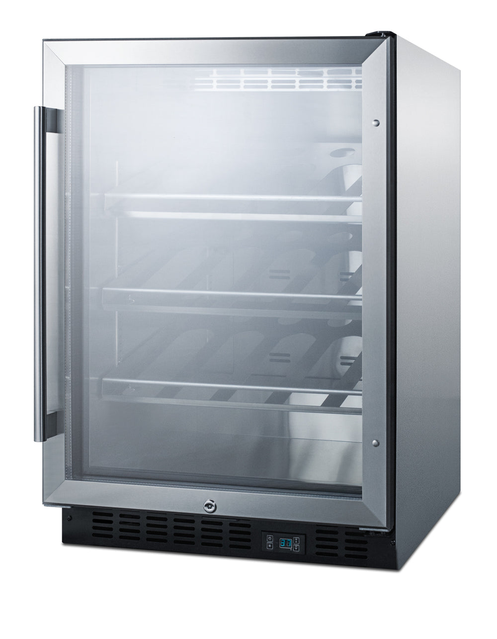 24" Wide Single Zone Built-In Commercial Wine Cellar  - Summit SCR610BLCHCSS - Summit - Wine Fridge Pros