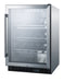 24" Wide Single Zone Built-In Commercial Wine Cellar  - Summit SCR610BLCHCSS - Summit - Wine Fridge Pros