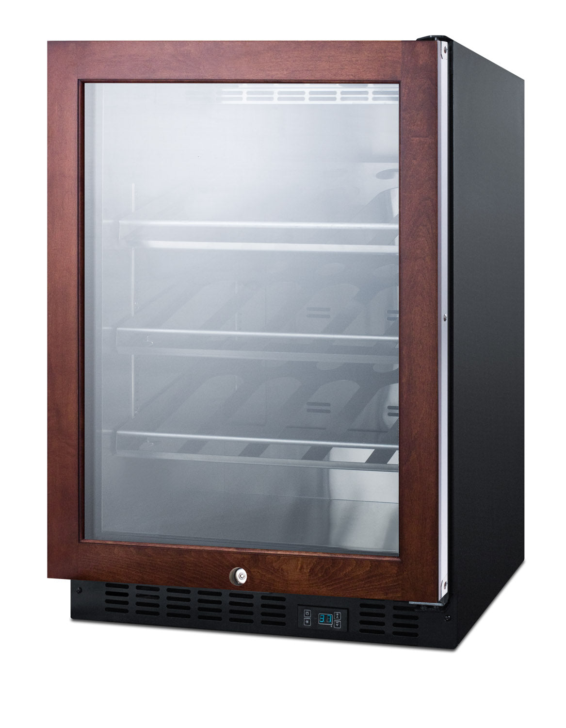 24" Wide Single Zone Built-In Commercial Wine Cellar  - Summit SCR610BLCHPNR - Summit - Wine Fridge Pros
