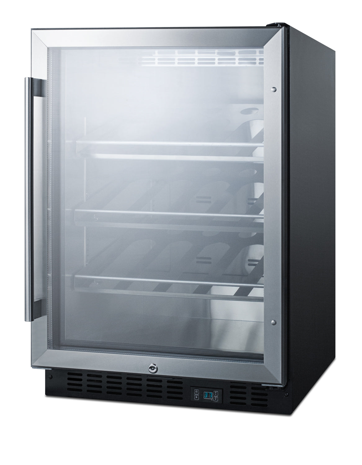 24" Wide Single Zone Built-In Commercial Wine Cellar  - Summit SCR610BLCH - Summit - Wine Fridge Pros