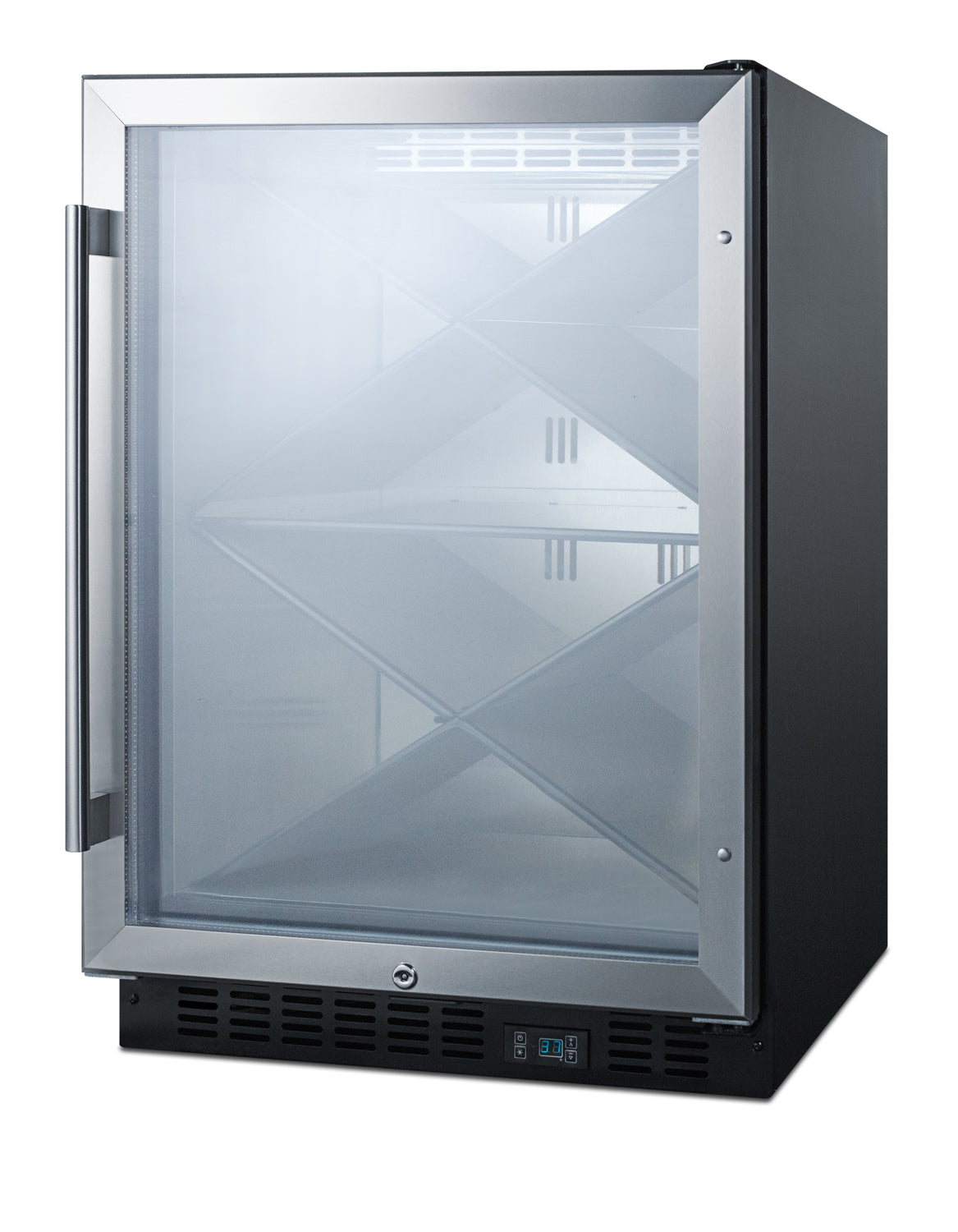 24" Wide Single Zone Built-In Commercial Wine Cellar  - Summit SCR610BLX - Summit - Wine Fridge Pros
