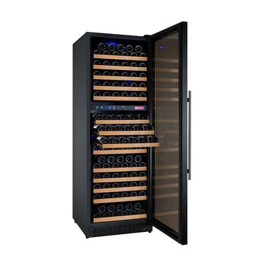 24" Wide FlexCount II Tru-Vino 172 Bottle Dual Zone Black Right Hinge Wine Refrigerator - Allavino VSWR172-2BR20 - Allavino - Wine Fridge Pros