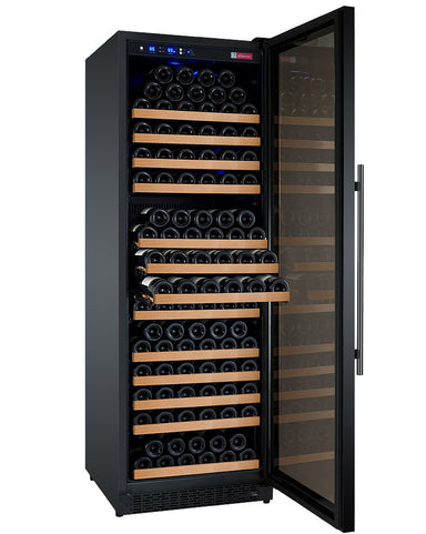 24" Wide FlexCount II Tru-Vino 177 Bottle Single Zone Black Right Hinge Wine Refrigerator - Allavino VSWR177-1BR20 - Allavino - Wine Fridge Pros