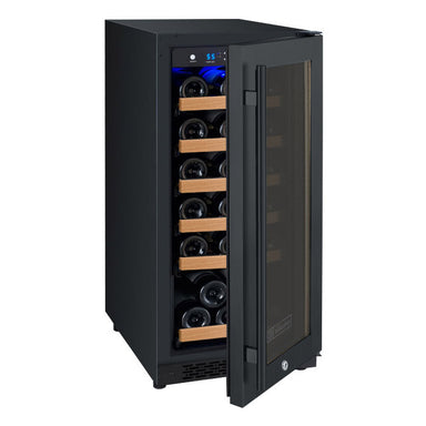 15" Wide FlexCount II Tru-Vino 30 Bottle Single Zone Black Wine Refrigerator - Allavino VSWR30-1BR20 - Allavino - Wine Fridge Pros