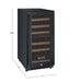 15" Wide FlexCount II Tru-Vino 30 Bottle Dual Zone Black Wine Refrigerator - Allavino VSWR30-2BR20 - Allavino - Wine Fridge Pros