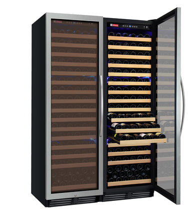 48" Wide FlexCount Classic II Tru-Vino 348 Bottle Dual Zone Stainless Steel Side-by-Side Wine Refrigerator - Allavino 2X-YHWR174-1S20 - Allavino - Wine Fridge Pros