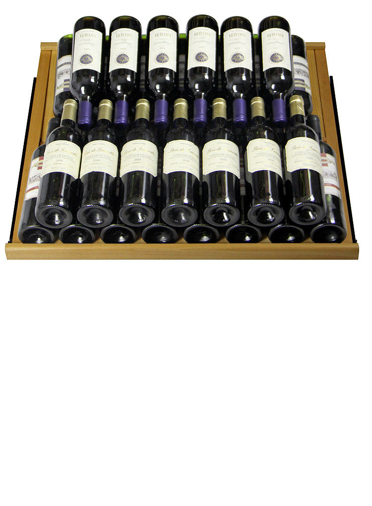 32" Wide Vite II Tru-Vino 277 Bottle Single Zone Stainless Steel Left Hinge Wine Refrigerator - Allavino YHWR305-1SL20 - Allavino - Wine Fridge Pros