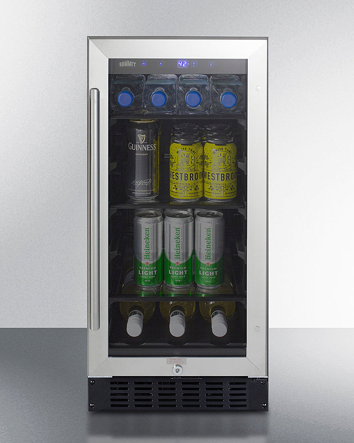 15" Wide Built-In Beverage Center - Summit ALBV15CSS - Summit - Wine Fridge Pros