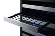 24" Wide Combination Dual-Zone Wine Cellar and 2-Drawer All-Refrigerator - Summit SWCDAR24 - Summit - Wine Fridge Pros