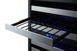 24" Wide Combination Dual-Zone Wine Cellar and 2-Drawer Refrigerator-Freezer - Summit SWCDRF24 - Summit - Wine Fridge Pros