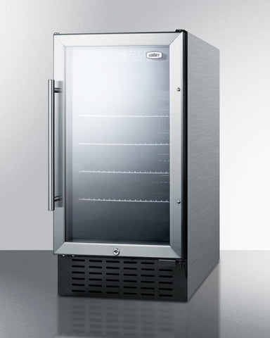 18" Wide Built-In Beverage Center, ADA Compliant - Summit SCR1841BCSSADA - Summit - Wine Fridge Pros