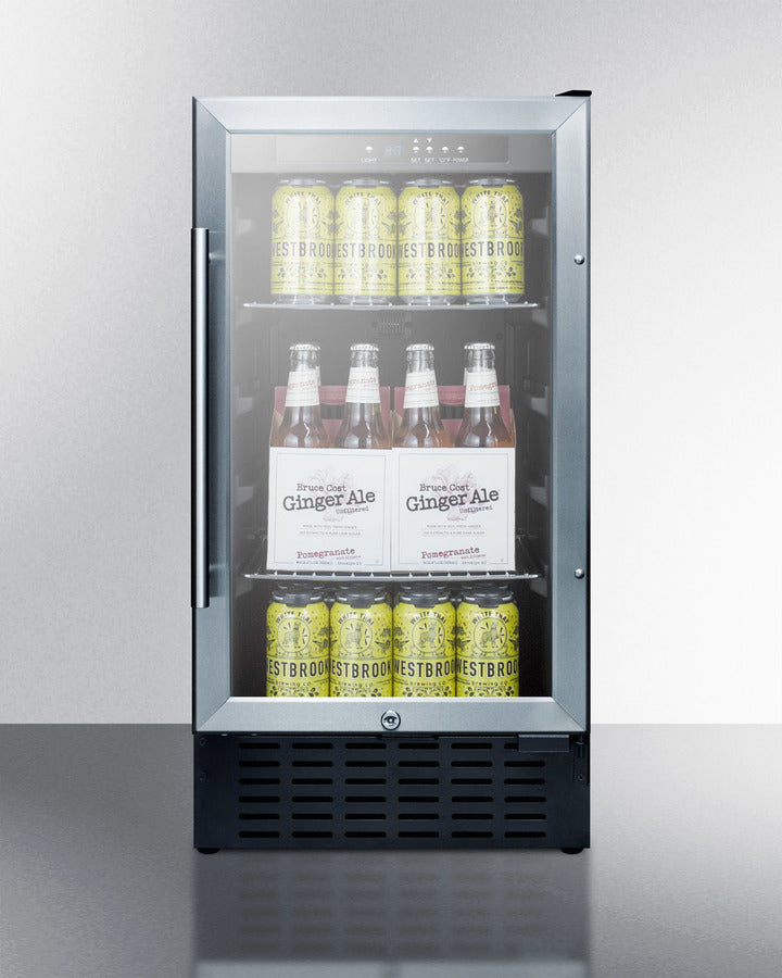 18" Wide Built-In Beverage Center, ADA Compliant - Summit SCR1841BCSSADA - Summit - Wine Fridge Pros