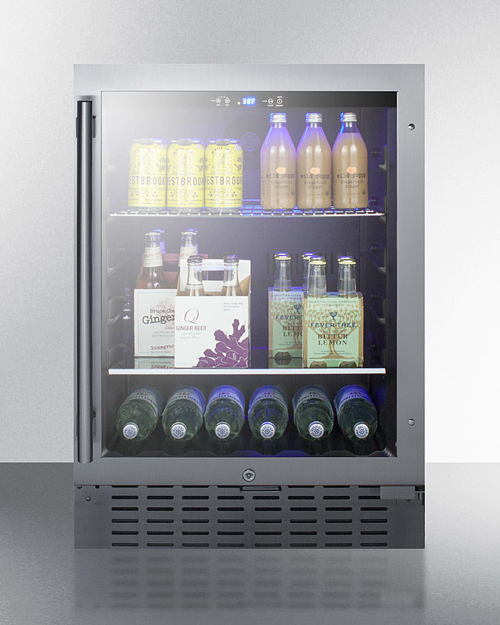 24" Wide Built-In Beverage Cooler - Summit SCR2466B - Summit - Wine Fridge Pros