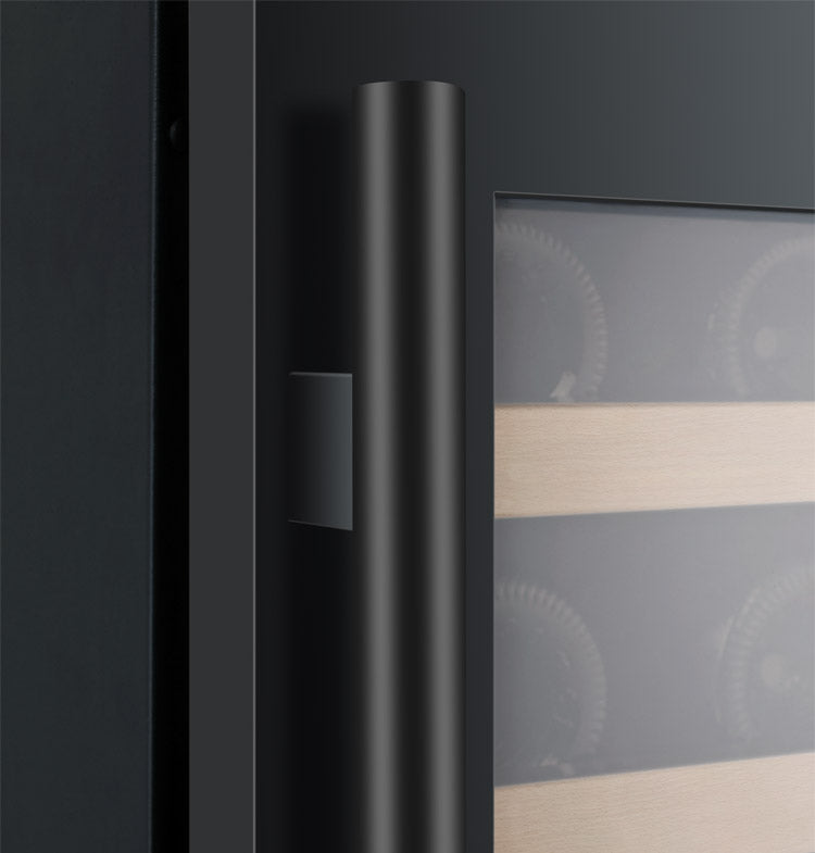 24" Wide FlexCount II Tru-Vino 56 Bottle Single Zone Black Left Hinge Wine Refrigerator - Allavino VSWR56-1BL20 - Allavino - Wine Fridge Pros