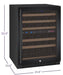 24" Wide FlexCount II Tru-Vino 56 Bottle Dual Zone Black Right Hinge Wine Refrigerator - Allavino VSWR56-2BR20 - Allavino - Wine Fridge Pros