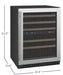 24" Wide FlexCount II Tru-Vino 56 Bottle Dual Zone Stainless Steel Right Hinge Wine Refrigerator - Allavino VSWR56-2SR20 - Allavino - Wine Fridge Pros