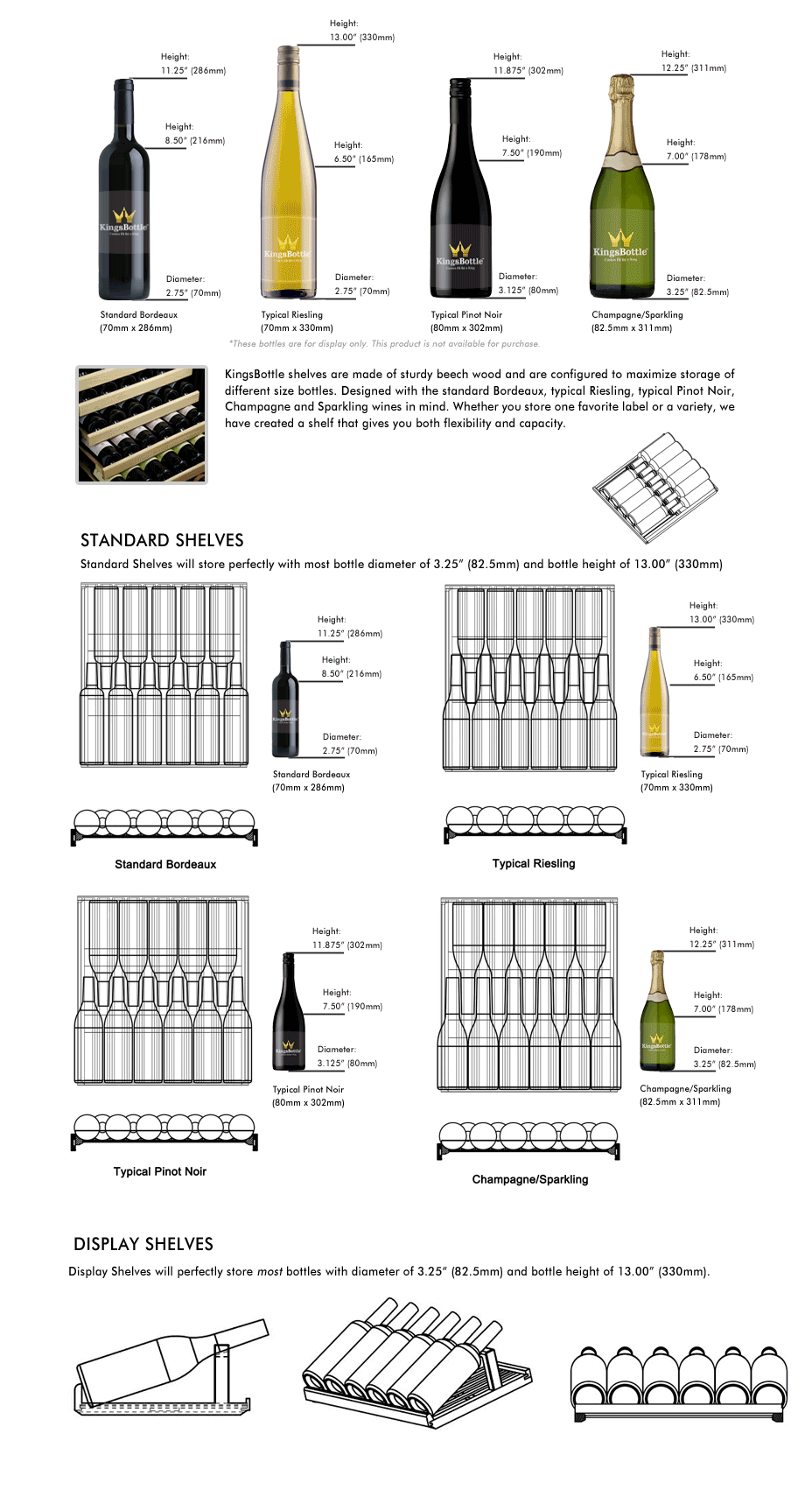 56" Upright Wine And Beverage Refrigerator Combo With Glass Door - KingsBottle KBU100BW2 - KingsBottle - Wine Fridge Pros